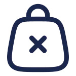 Bag Cross SVG Icon